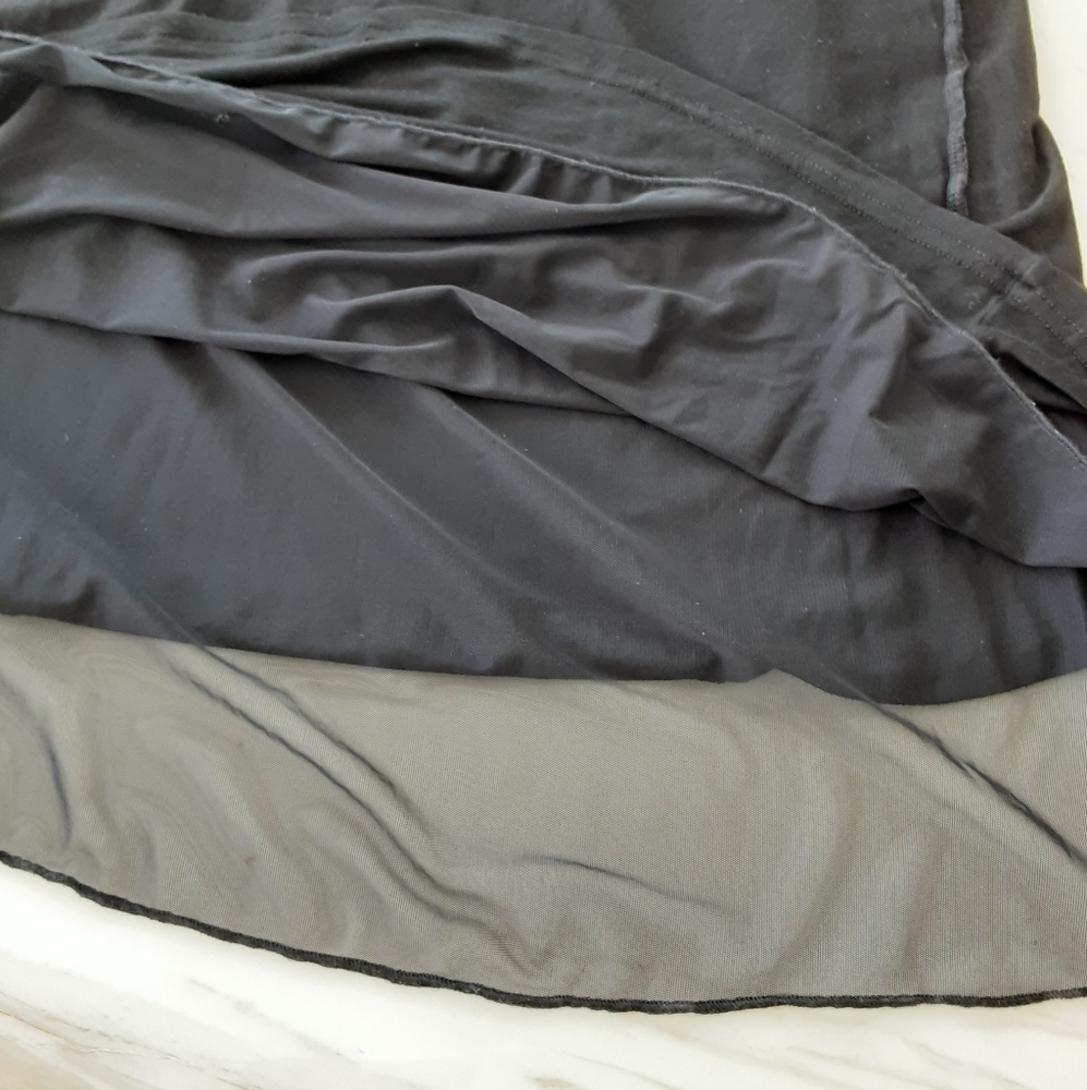 NWOT SESE CODE BLACK MESH TULIP TUNIC SLEEVE TOP - Picture 10 of 10